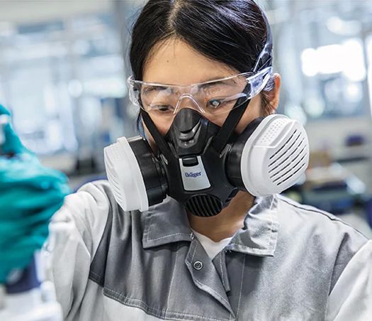 Dräger X-plore 3500 Zweifilter-Halbmaske - Atemschutz gegen Viren, Partikel, Gase & Co. (Bild 5)
