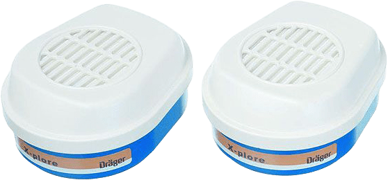 Dräger X-Plore Kombinations-Filter (Gas + Partikel) mit Bajonett-Anschluss EN14387 im Doppelpack - A1 P3 R D (Doppelpack)
