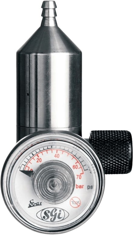 Dräger Regulierventil aus Edelstahl, 0, 5 L-min (für reaktive Gase) (Bild 1)