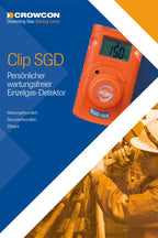 Crowcon Clip SGD - Ein-Gaswarngerät - für CO - H2S oder O2 - mit Echtzeit-Anzeige - 2 Jahre Laufzeit (wartungsfrei*) H2S (0-100 ppm) (Bild 4)