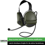 Sordin Supreme T2 CC Kapsel-Gehörschutz aktiv mit Nackenband, Mikrofon & TP120-Anschluss Oliv (Bild 5)