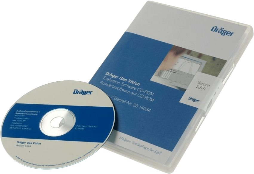 Dräger GasVision 7 Lizenz - Gaswarngeräte-Software u.a. für Einstellungen, Überprüfung und zur grafischen Auswertung von Datenspeicher und Messwerte (Bild 1)