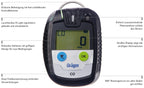 Dräger Pac 6500 Ein-Gaswarngerät - mit CO-, H2S-, O2- oder SO2-Sensor - mit Echtzeit-Anzeige - unbegrenzte Laufzeit CO Kohlenstoffmonoxid (0-2000 ppm) (Bild 4)