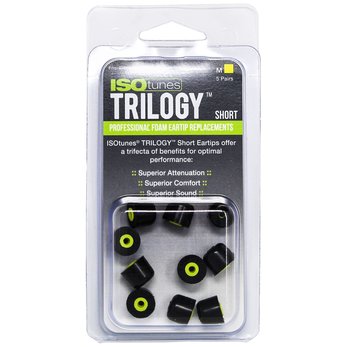 ISOtunes Trilogy Ear Tips - 5 Paar Ersatz-Ohrenstöpsel - für alle ISOtunes Headsets außer Original (IT-00) (Bild 1)