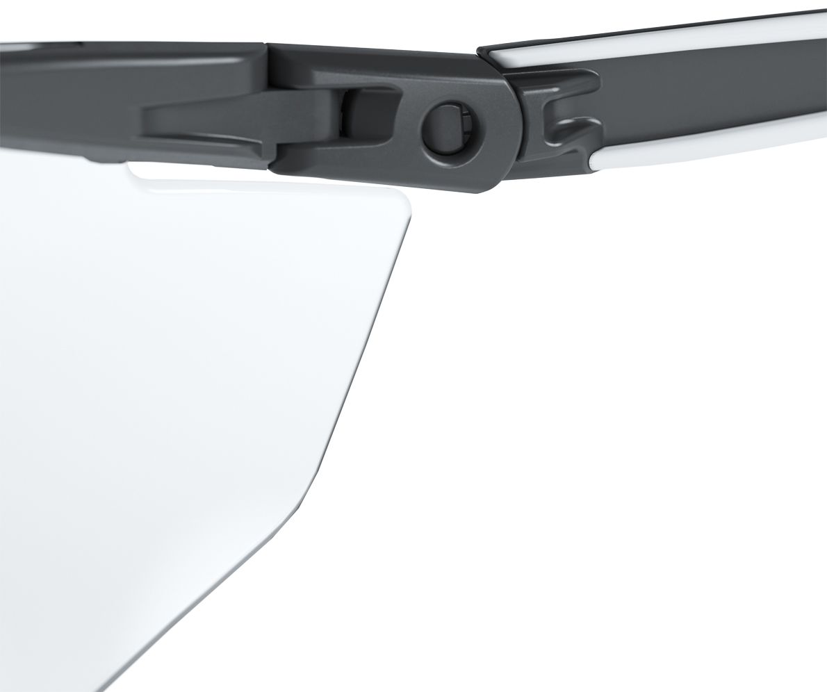 Hellberg Argon Schutz-Brille - kratz- & beschlagfest - für Bau, Handwerk & Industrie - EN 166 - Klar-Schwarz-Weiß (Bild 2)