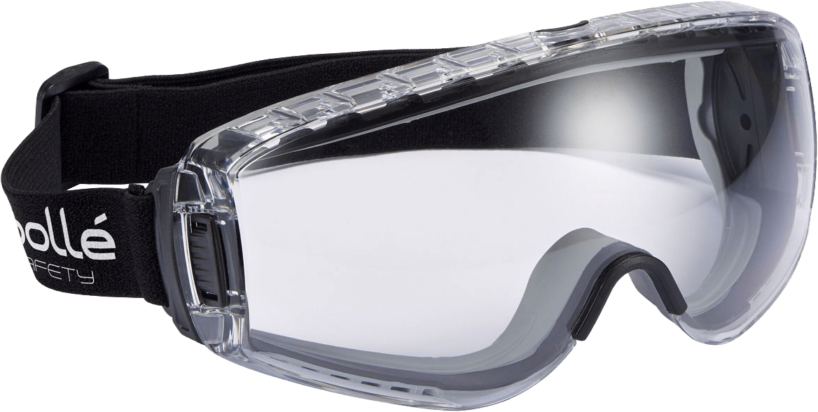 Bollé Safety Pilot 2 Vollsicht-Schutz-Brille - bequem & sportlich - für Bau, Handwerk & Industrie - EN 166-170 - Schwarz-Klar (Bild 1)