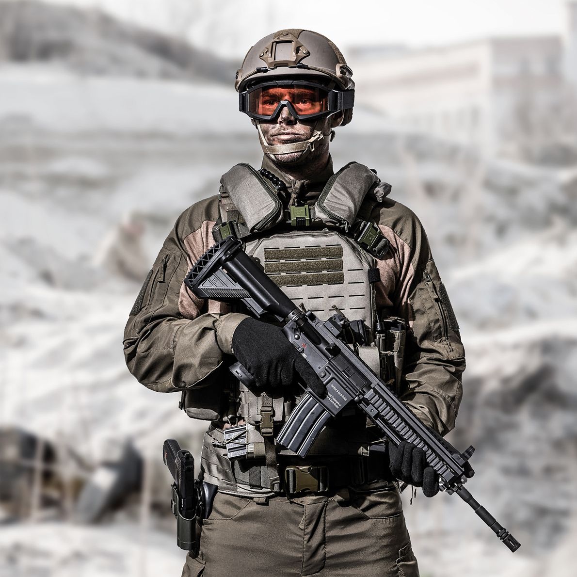 uvex apache goggle Militär-Schutzbrille - EN 166 & STANAG 2920-4296 - Schießbrille + Etui + 3 verschiedene Scheiben (Bild 5)