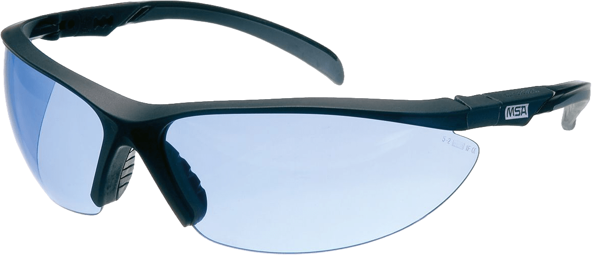 MSA Perspecta 1320 Schutzbrille - kratz- & beschlagfest dank Sightgard-Beschichtung - EN 166-172 - Schwarz-Blau (Bild 1)