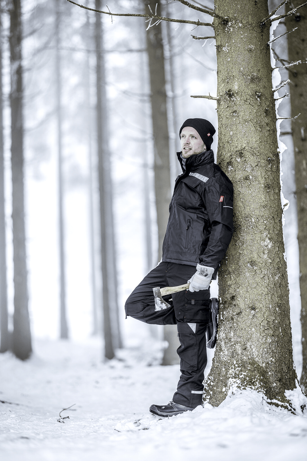 NITRAS MOTION TEX PLUS, Winter-Parka schwarz Größe S