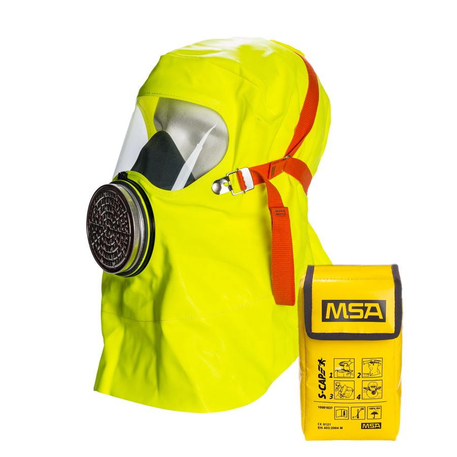 MSA Brandfluchthaube - Rauchmaske - Fluchtfiltergerät S-CAP, Schutz gg. Rauch Brandgase - Partikel In Tasche ohne Halteband (Bild 2)