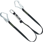 MSA Bandfalldämpfer - Verbindungsmittel mit Gurtband - zweisträngig - 1,5 m Länge - Stahl-Schraubkarabiner - Stahl Gerüsthaken (Bild 1)