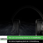 Sordin Supreme Pro-X Kapsel-Gehörschutz aktiv mit Camo-Kopfband Schwarz (Bild 4)