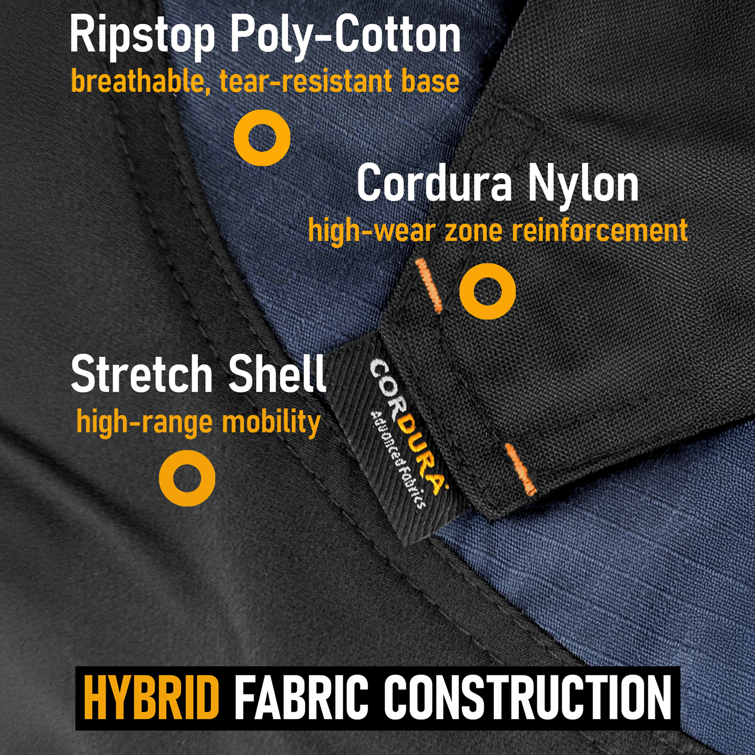 ACE Constructor Herren Hybrid-Arbeitshose kurz