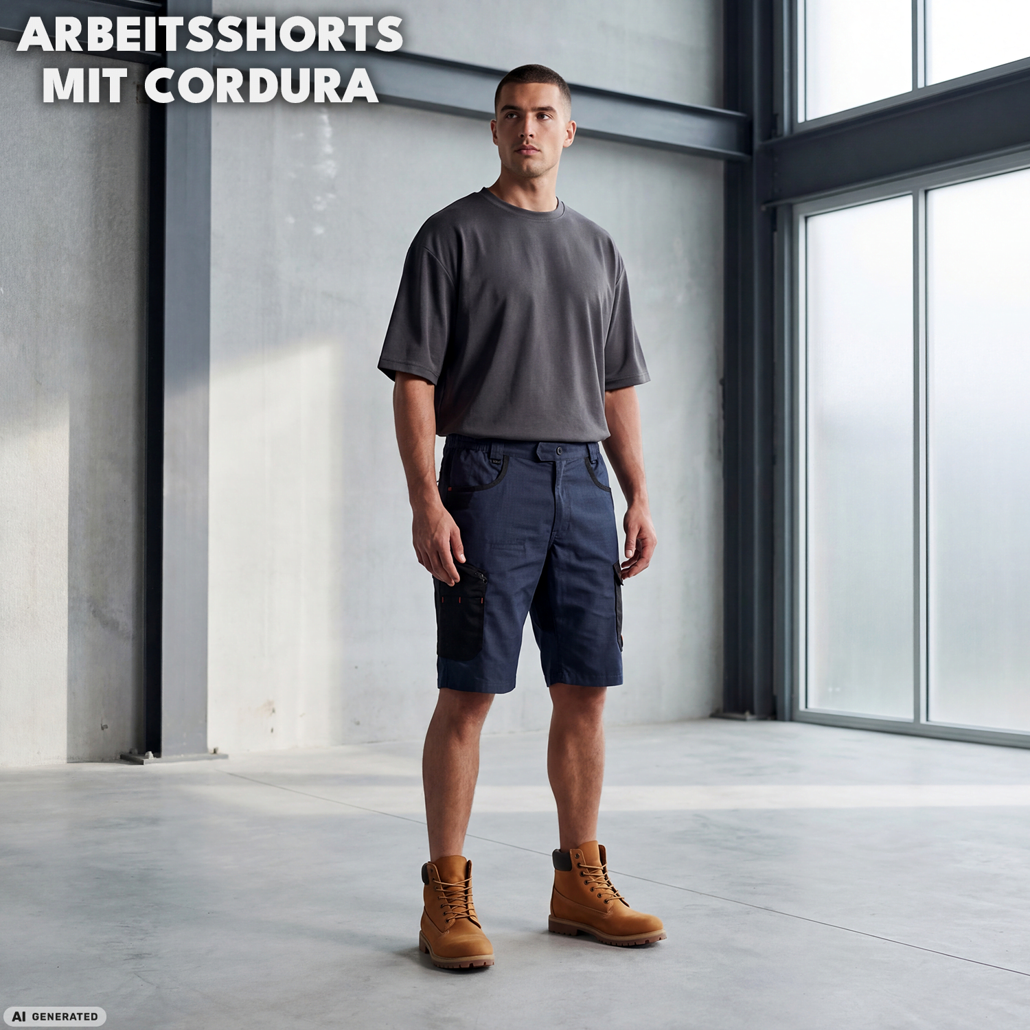 ACE Constructor Herren Hybrid-Arbeitshose kurz