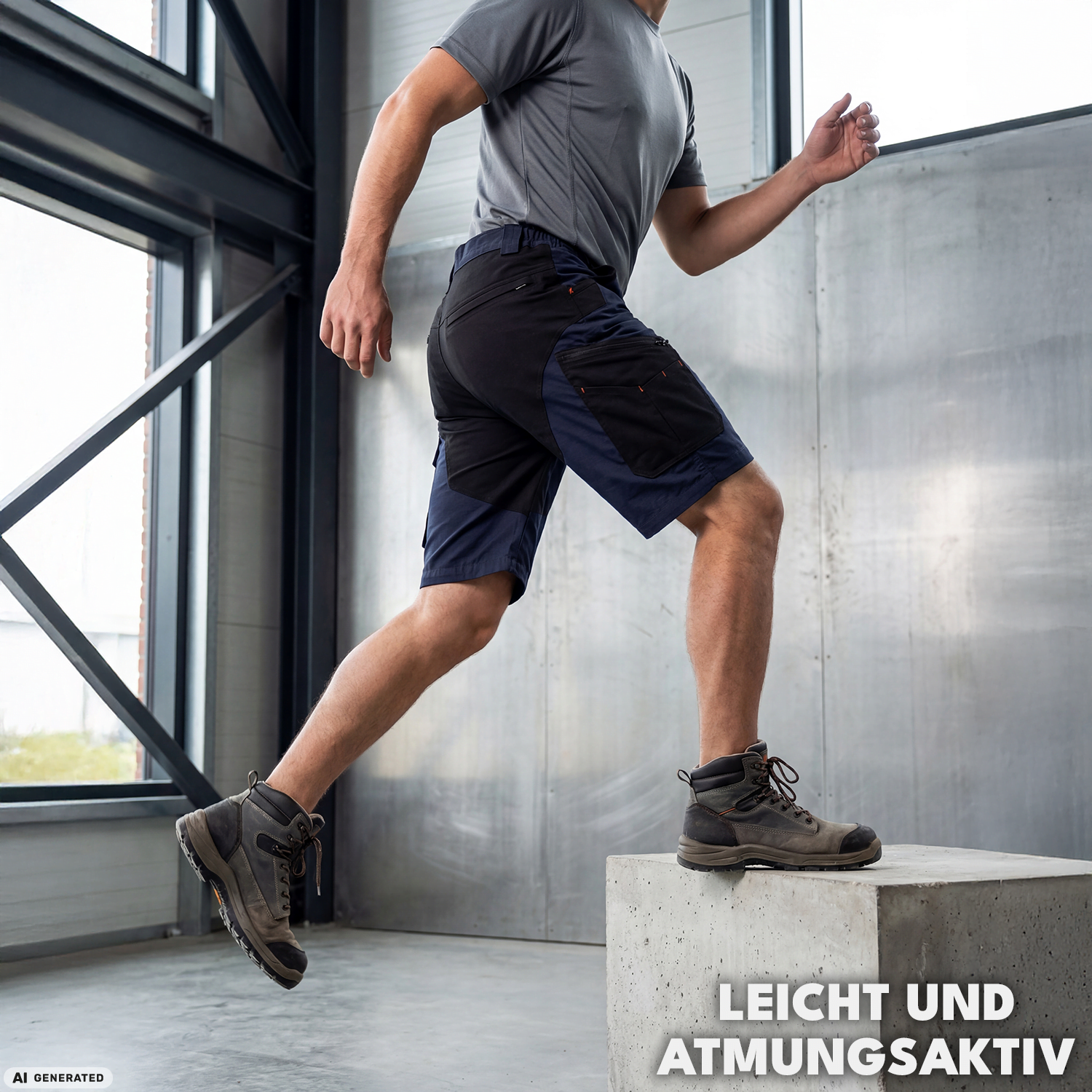 ACE Constructor Herren Hybrid-Arbeitshose kurz