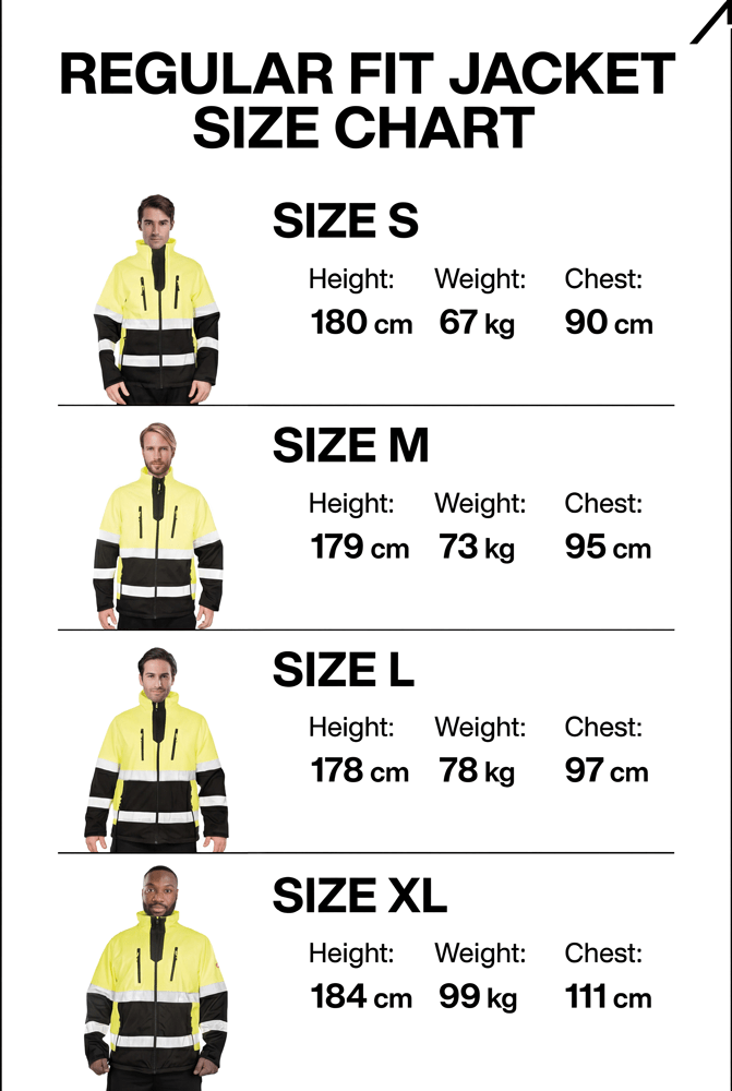 ACE Neon Softshell-Warnjacke für Herren
