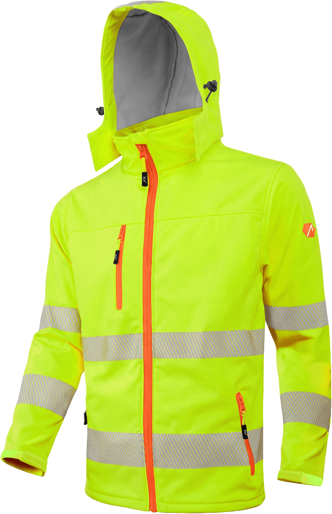 ACE Neon Lite Softshell-Warnjacke für Herren - Gelb / 3XL