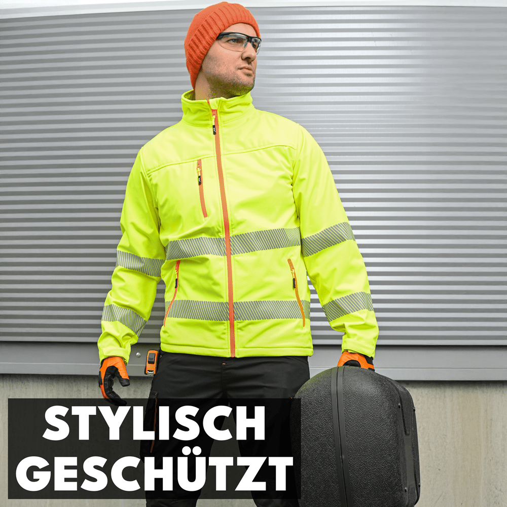 ACE Neon Lite Softshell-Warnjacke für Herren