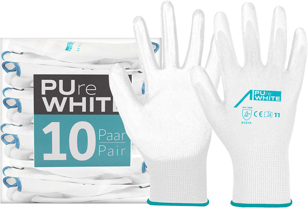 10 Paar ACE PUre White Arbeitshandschuhe – ACE Technik