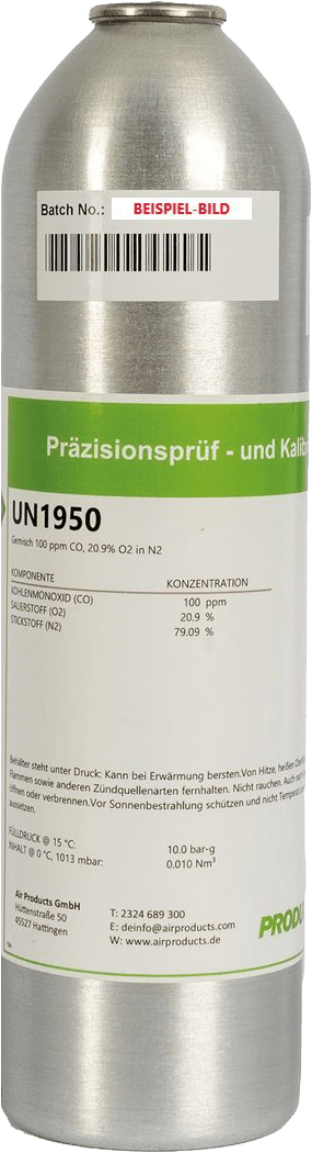 Air Products Prüf- und Kalibriergasflaschen - 3-Gas-Gemische - Aerosol (12 L), 34 L, 58 L oder 110 L Druckdosen mit langer Haltbarkeit