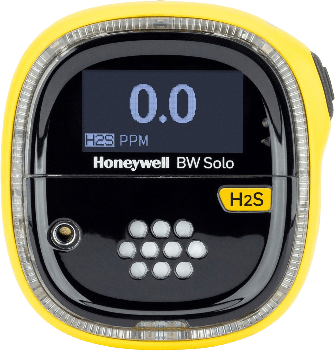 Honeywell BW Solo (BLE) - Gaswarngerät mit 1 Sensor für Schwefelwasserstoff (H2S) 0-200 ppm - A1: 5 ppm - A2: 10 ppm (gelbes Gehäuse) (Bild 1)