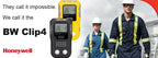 Honeywell BW - Clip4 - Gaswarngerät mir den Sensoren Infrarot UEG (CH4), O2, H2S & CO, 2 Farbvarianten, LAUFZEIT: 2 Jahre Gelb (Bild 2)