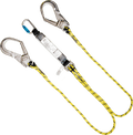 MSA V-SERIES Y-Verbindungsmittel mit Falldämpfer EN 355, 2 m, zweisträngig, Kernmantelseil, Aluminium-Gerüsthaken