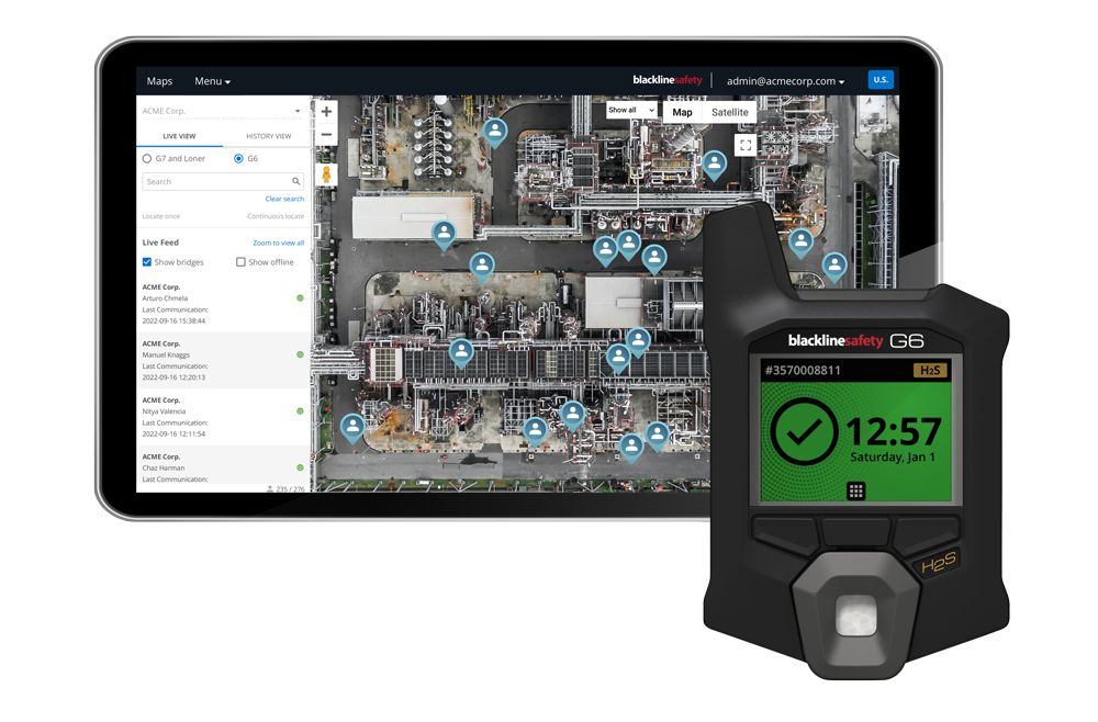 Blackline Safety G6 Ein-Gas-Warngerät mit GPS - verfügbare Varianten für CO, O2, H2S oder SO2 - Alarmschwellen einstellbar CO Kohlenstoffmonoxid (0-500 ppm) (Bild 4)