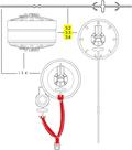 Dräger PARAT 5510 Single Pack - Filter-Ersatzteilset - enthält Ersatzfilter CO-P2 mit rotem Band und Etikett zum Wiederverschließen... (Bild 1)