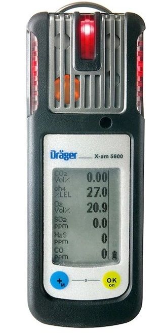 Dräger X-am 5600 - robustes und bewährtes Mehr-Gaswarngerät, im Diffusions-Betrieb oder mit optionaler Pumpe, IP67, ATEX... X-am 5600 Freimess-SET inkl. Zubehör (Bild 2)