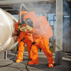 Dräger CPS 7900, gasdichter Chemikalienschutzanzug, Orange, Größe S bis XXL
