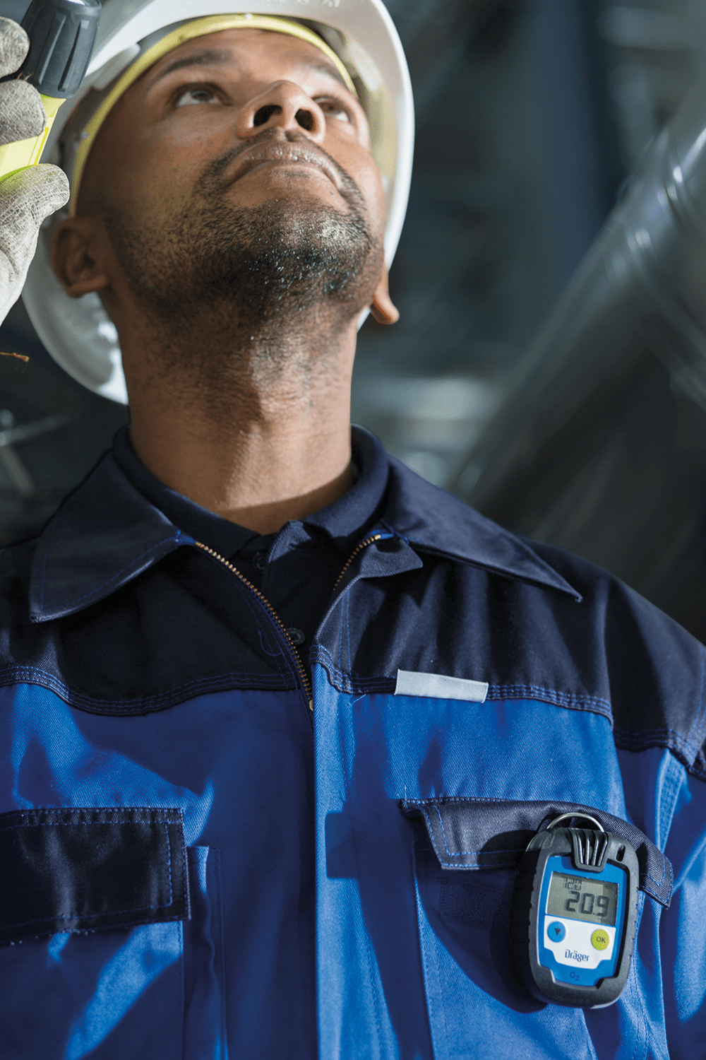 Dräger Pac 6000 Ein-Gaswarngerät - mit CO-, H2S-, O2- oder SO2-Sensor - mit Echtzeit-Anzeige - 2 Jahre Laufzeit