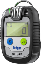Dräger Pac 8500 Zwei-Gaswarngerät - mit CO-, H2-CP-, H2S- oder O2-Sensor - mit Echtzeit-Anzeige - unbegrenzte Laufzeit