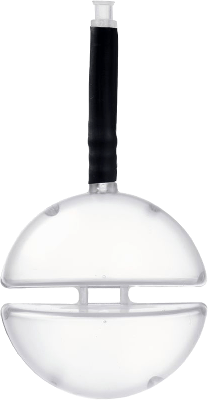 Dräger - Schwimmer-Sonde - transparent - MIT 5 cm FKM Schlauchstück und 5 mm Luer-Adapter weibich (Bild 1)