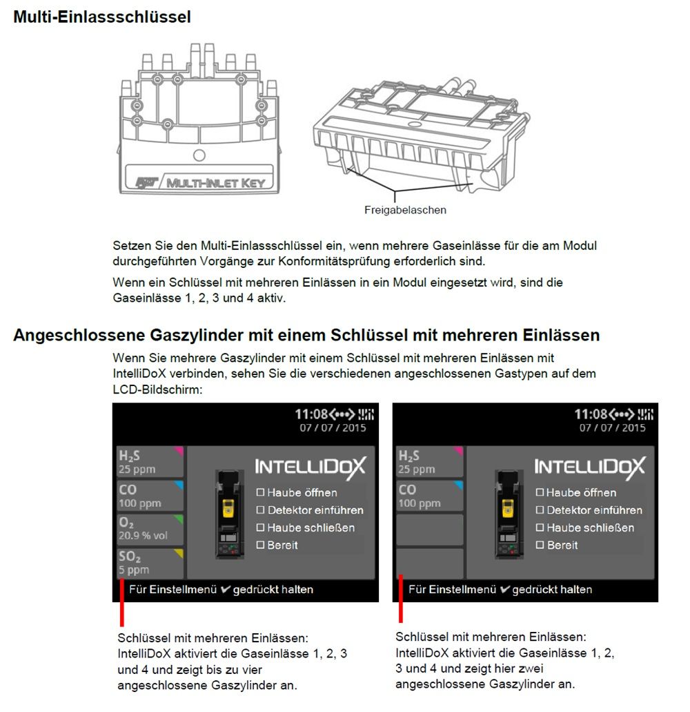 Honeywell BW - IntelliDox Mehrfach-Gaseinlass-Schlüssel (zusätzliche Aktivierung von Gaseinlässe 2, 3 und 4) (DX-MI-KEY) (Bild 2)