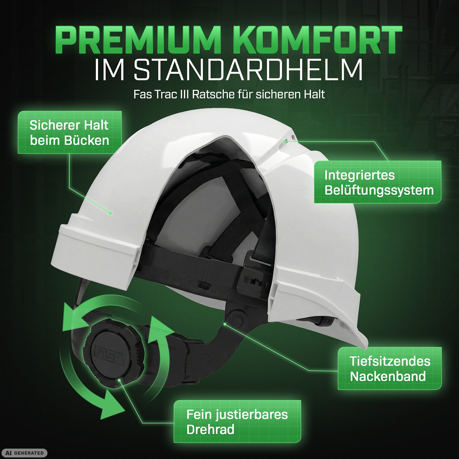 MSA V-Gard 200 Bauhelm belüftet