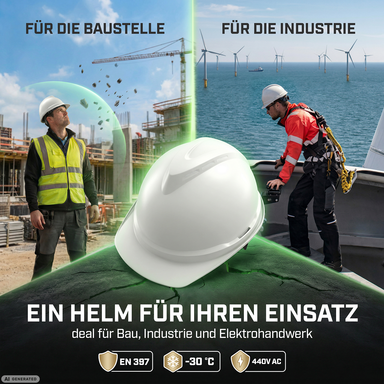 MSA V-Gard 500 Bauhelm ohne Belüftung