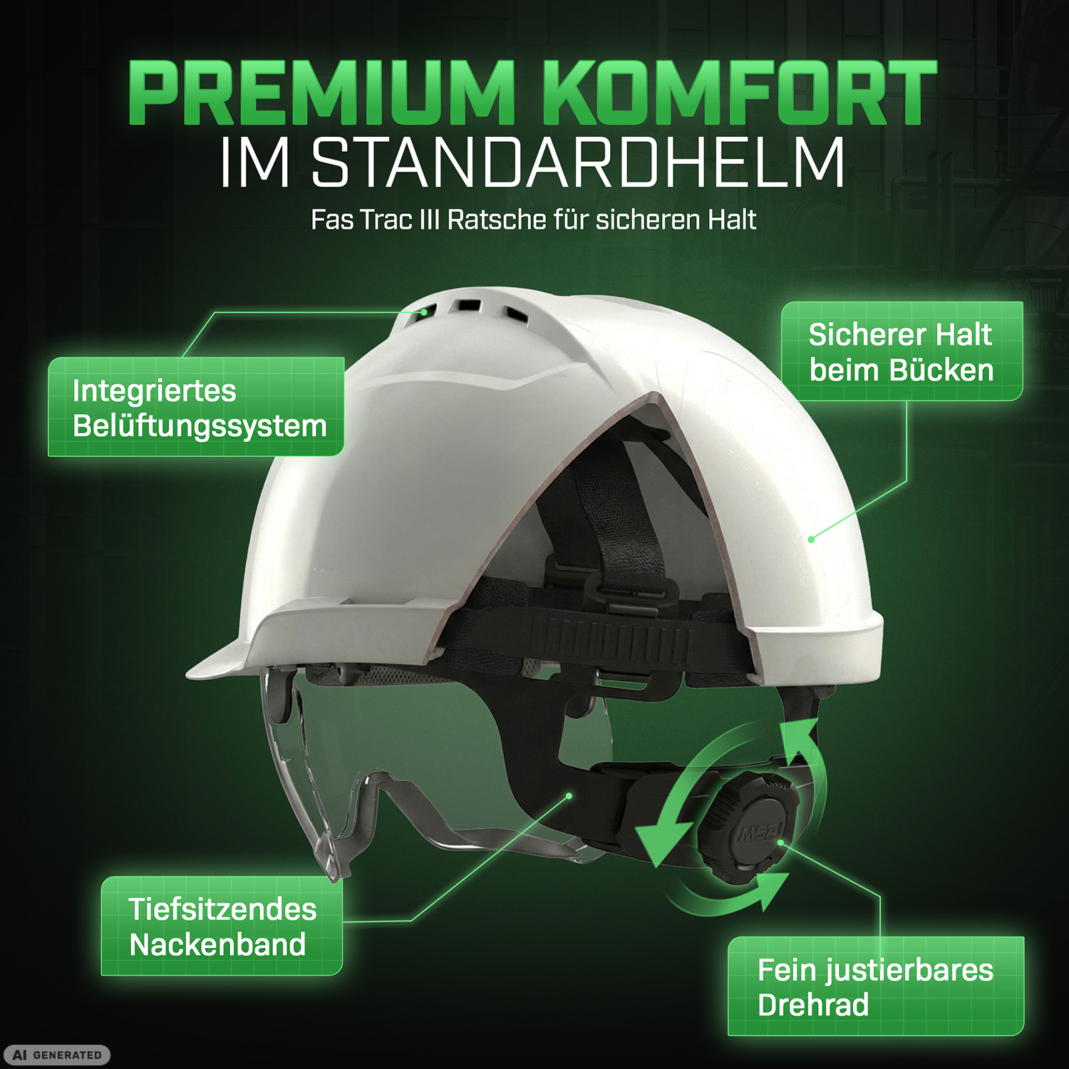 MSA V-Gard 930 Schutzhelm mit Visier
