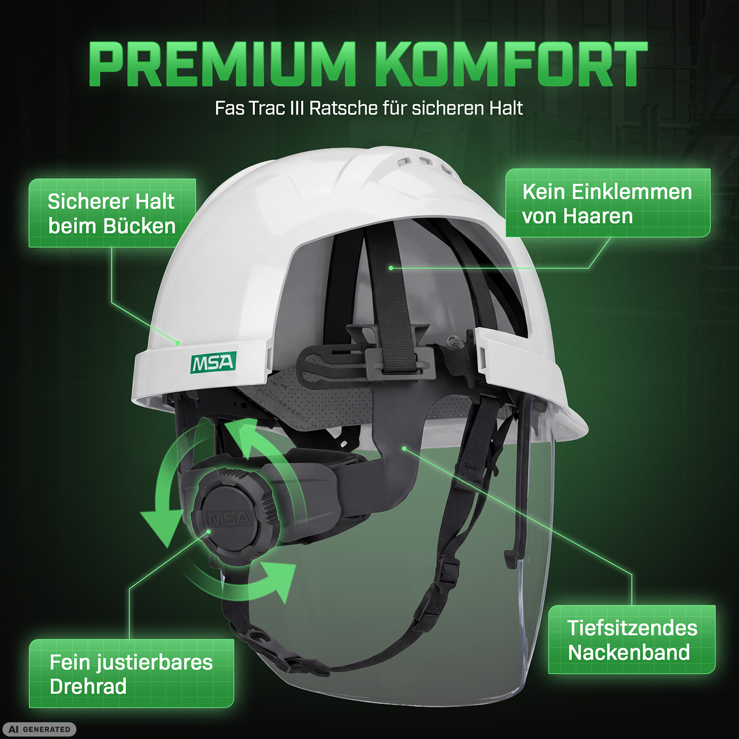 MSA V-Gard 950 Schutzhelm mit Visier