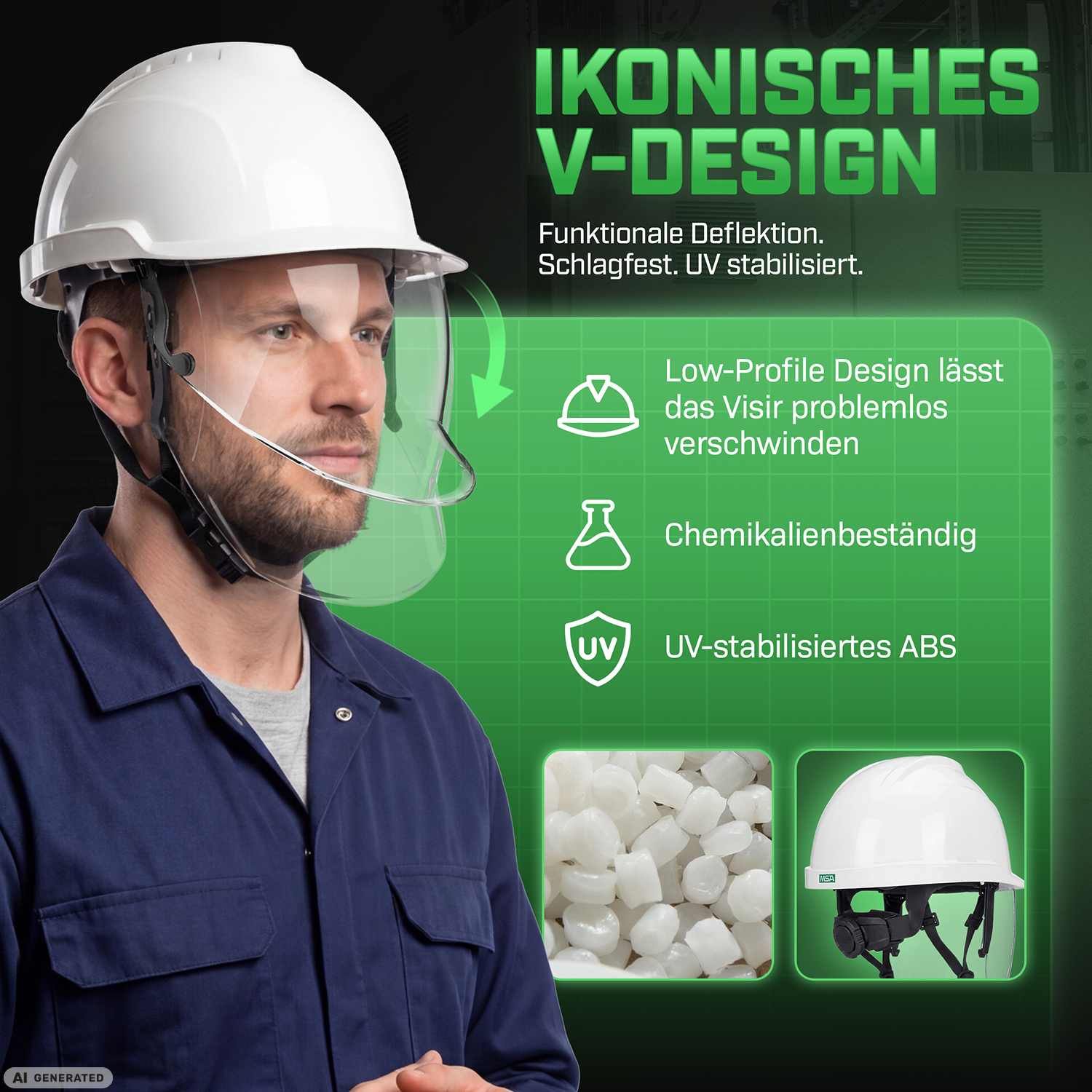 MSA V-Gard 950 Schutzhelm mit Visier