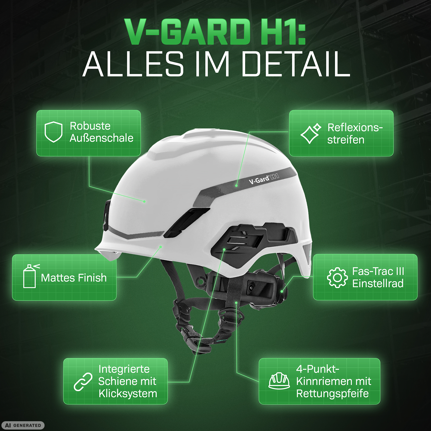 MSA V-Gard H1 Bauhelm