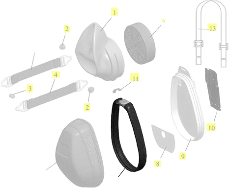 Dräger - PARAT 3000 Serie (3100, 3160, 3200, 3260) - Verschluss-Band (VE = 5 Stück) - OHNE Verschlussplomben (R 56 355)... (Bild 1)