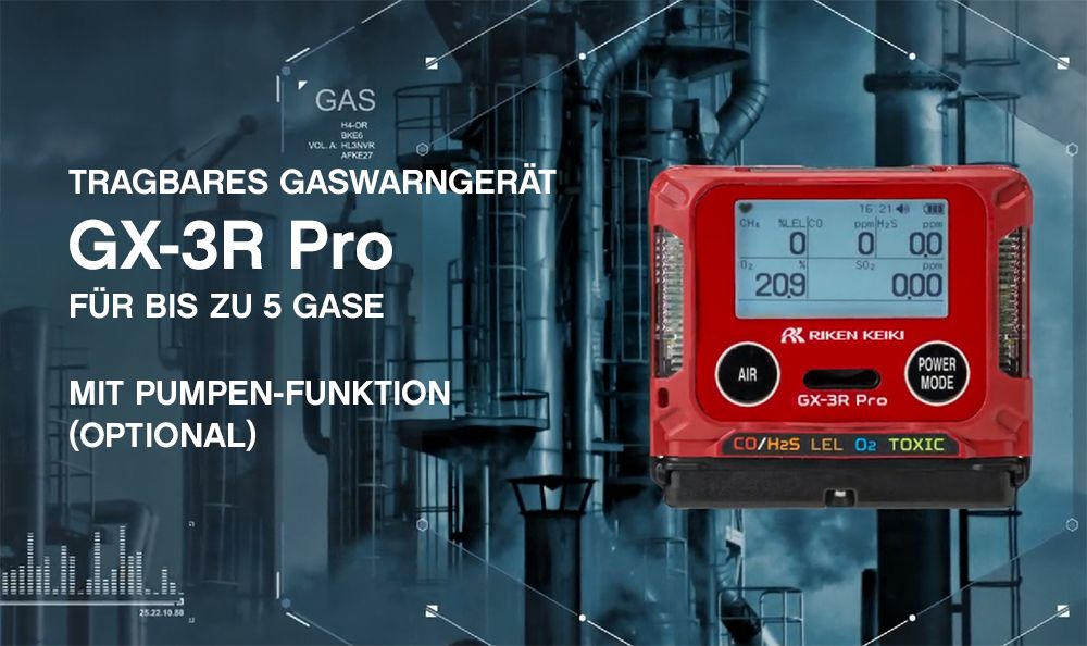 RIKEN KEIKI - GX-3R Pro - Gas-Warngerät mit Bluetooth - zuverlässig, kompakt und wirtschaftlich - das kleinste 5 Gas Warngerät auf dem Markt Ex CH4 + O2 + H2S + CO2 (Bild 6)