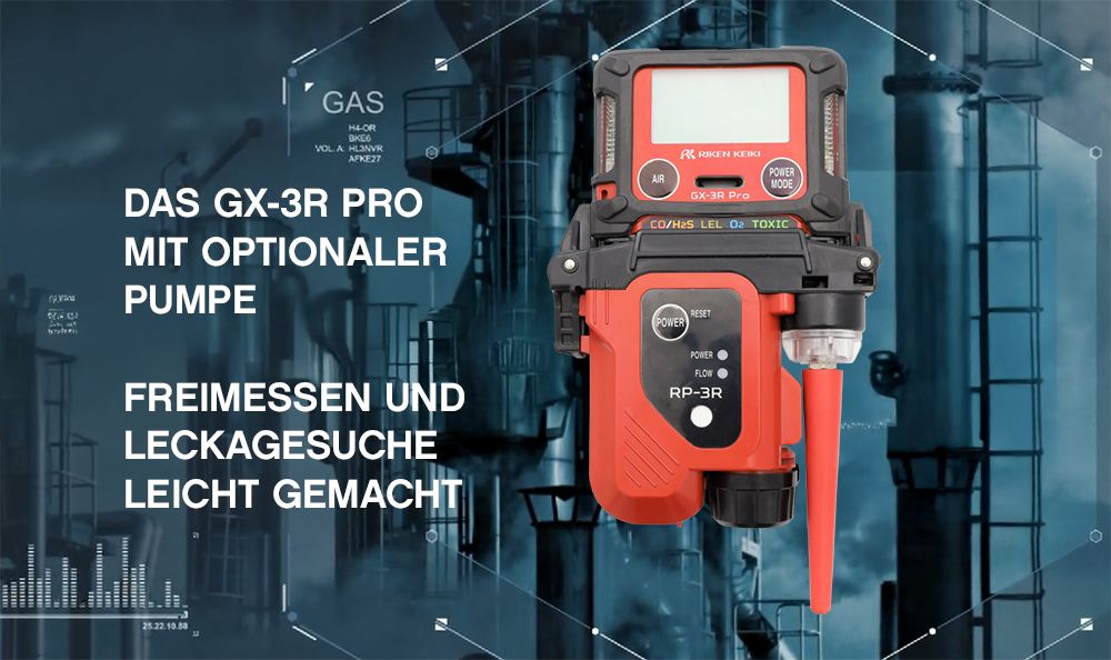 RIKEN KEIKI - GX-3R Pro - Gas-Warngerät mit Bluetooth - zuverlässig, kompakt und wirtschaftlich - das kleinste 5 Gas Warngerät auf dem Markt Ex CH4 + O2 + H2S + CO2 (Bild 7)