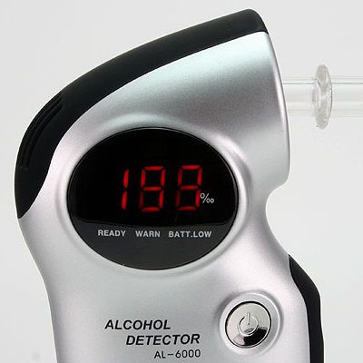 ACE AL7000 Alkoholtester silver 0 up to 4 ‰ auswechselbarer Sensor, incl.  Display