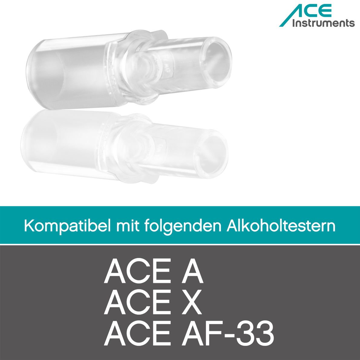 ACE Alkotester-Mundstücke für ACE A, AF-33 & X - Mundstück-Vorratspackung Alkoholtester - 25 Stück