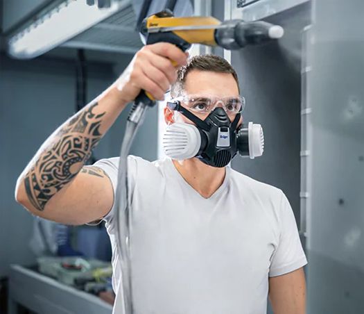 Dräger X-plore 3300 Zweifilter-Atemschutz-Maske mit Bajonett-Anschluss - EN  140 - Größe L -  - Arbeitsschutz u.v.m. im Onlinehshop