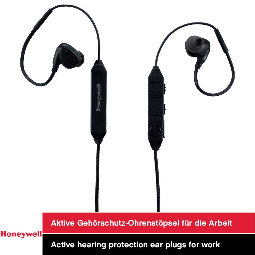 Howard Leight Impact In-Ear Pro Gehörschutz - aktive Ohren-Stöpsel ohne Bluetooth - Gehörschützer nach EN 352 - Schwarz