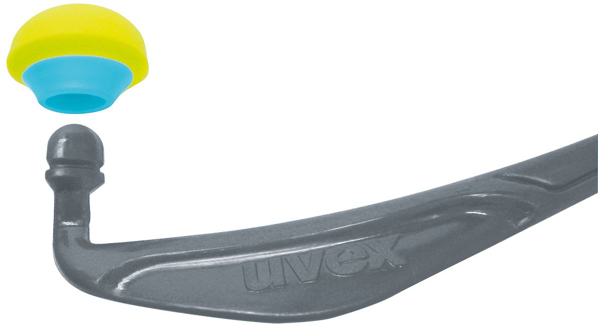 Uvex Bügelgehörschutz x-fold im Beutel faltbar, Farbe: blau/lime, 23dB