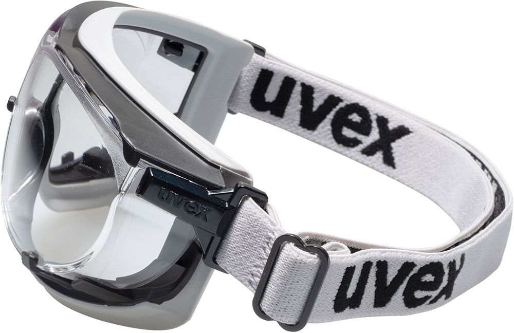 Uvex Biker-Vollsichtbrille 9307 carbonvision, grau/schwarz, Scheibe: farblos, Schutz: 2-1,2